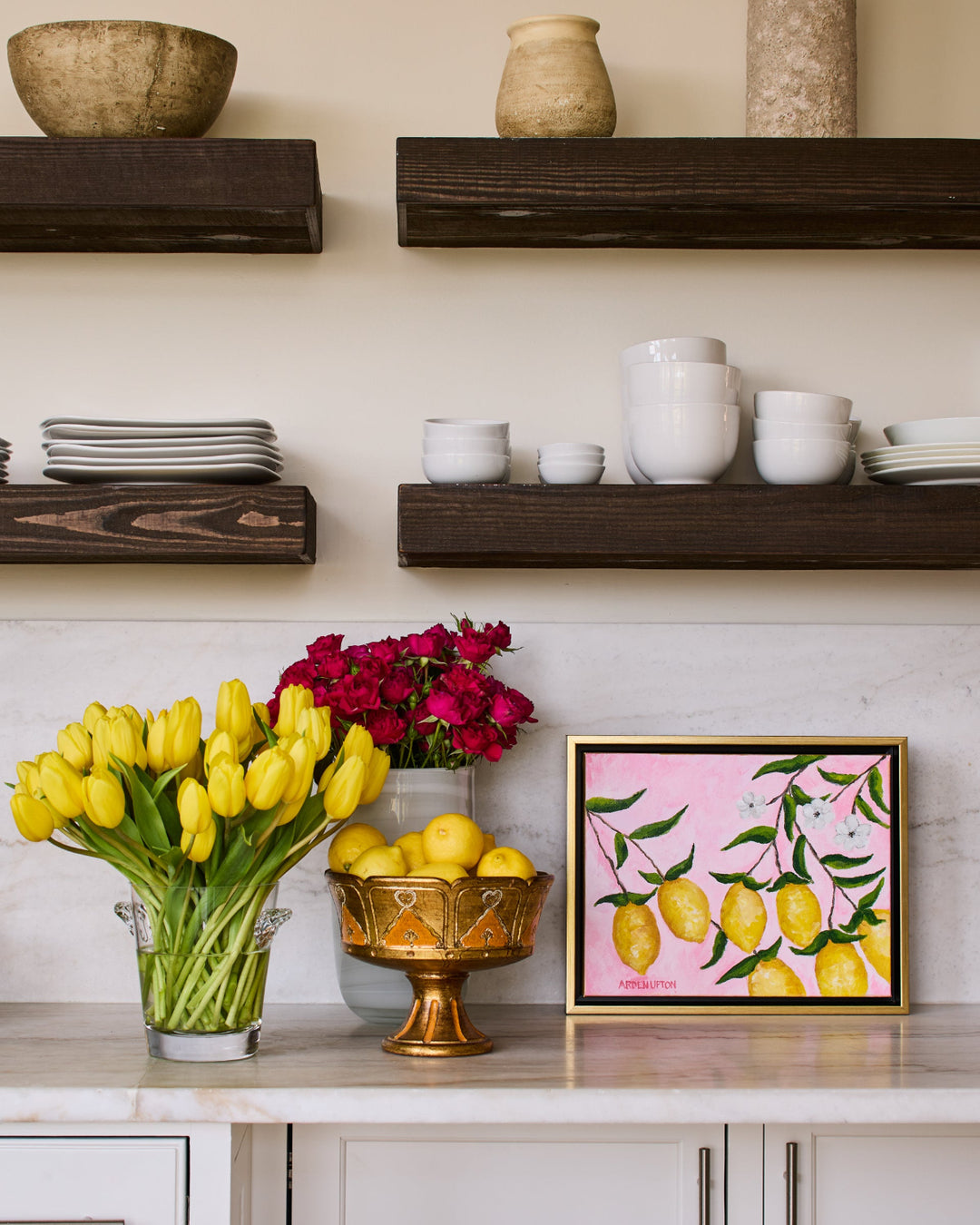 Arden Upton Lemon Citrus Collection Original Framed